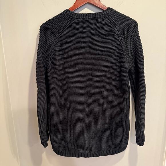 Woolrich Knit Sweater Crewneck Tree Black Sz Med Christmas Cabincore Apres Ski - Picture 6 of 13